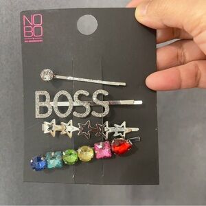 No Boundaries Rhinestone Hair Clip Set